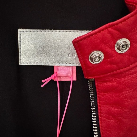 The Mighty Company Ferrara Red and White Leather Jacket - Picture 3 of 7